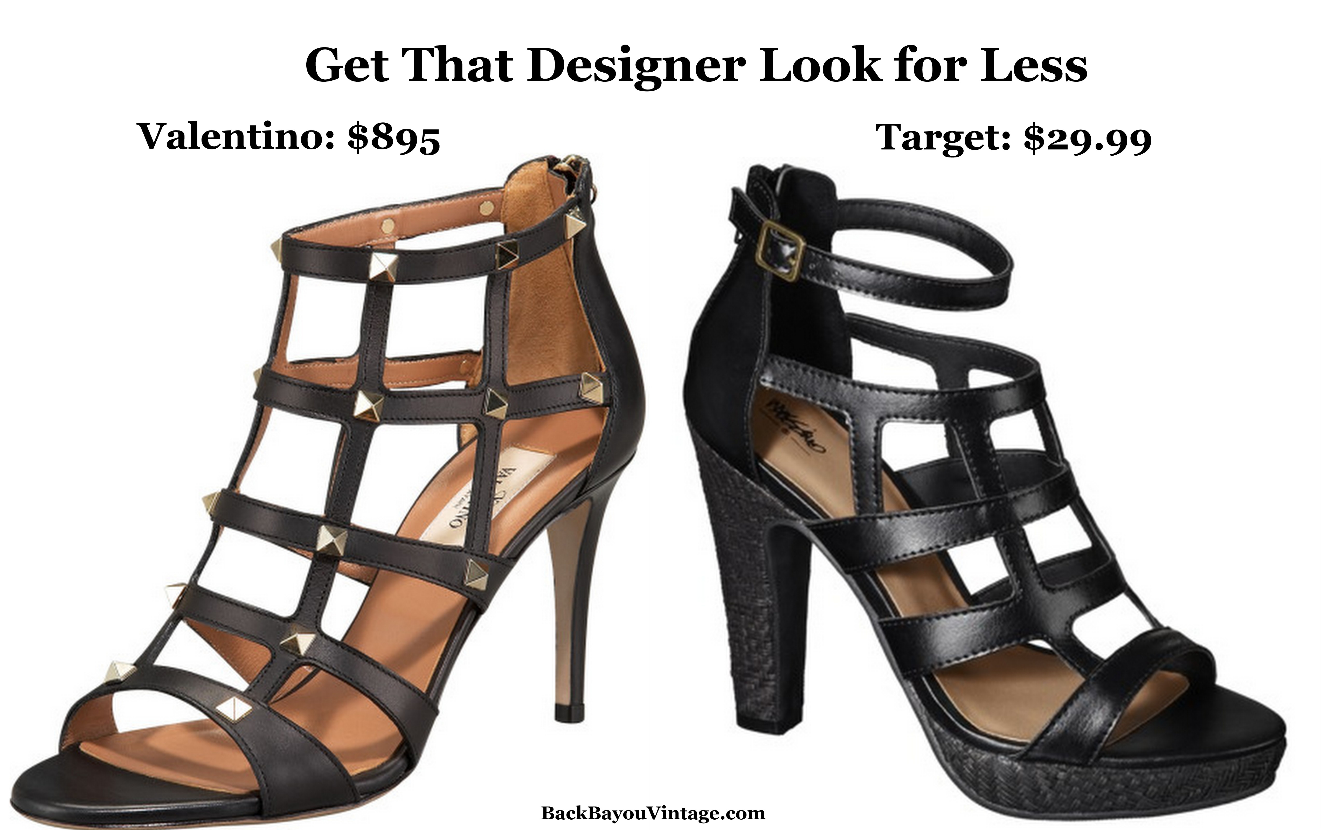 designer heels for less